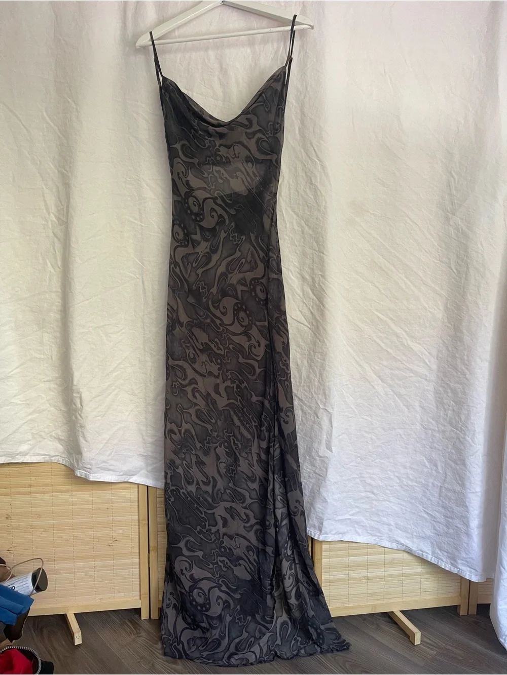 I.AM.GIA Abstract Print Maxi Dress Cyber Y2K Grunge Festival Indie Size XXS